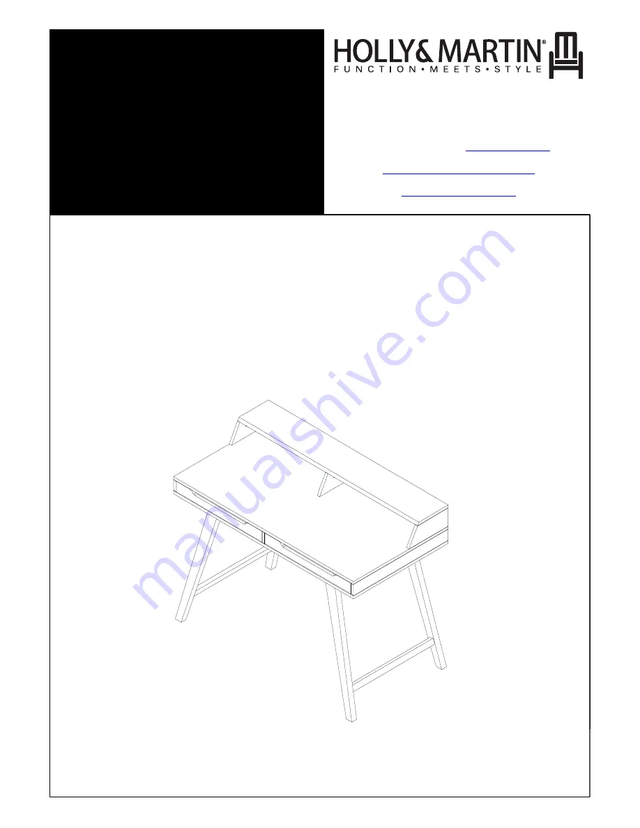 HOLLY & MARTIN HO978500TX Assembly Instructions Manual Download Page 1