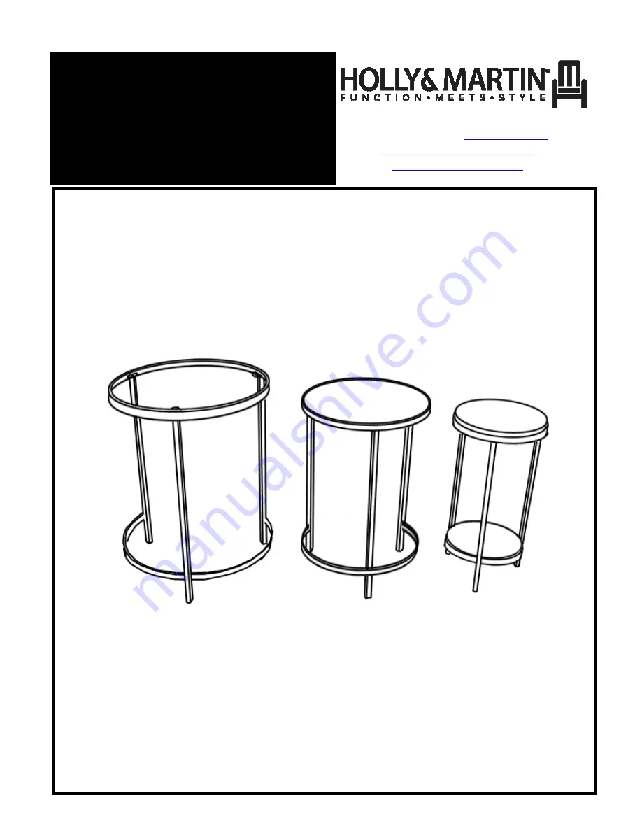 HOLLY & MARTIN OC981000TX Assembly Instructions Download Page 1