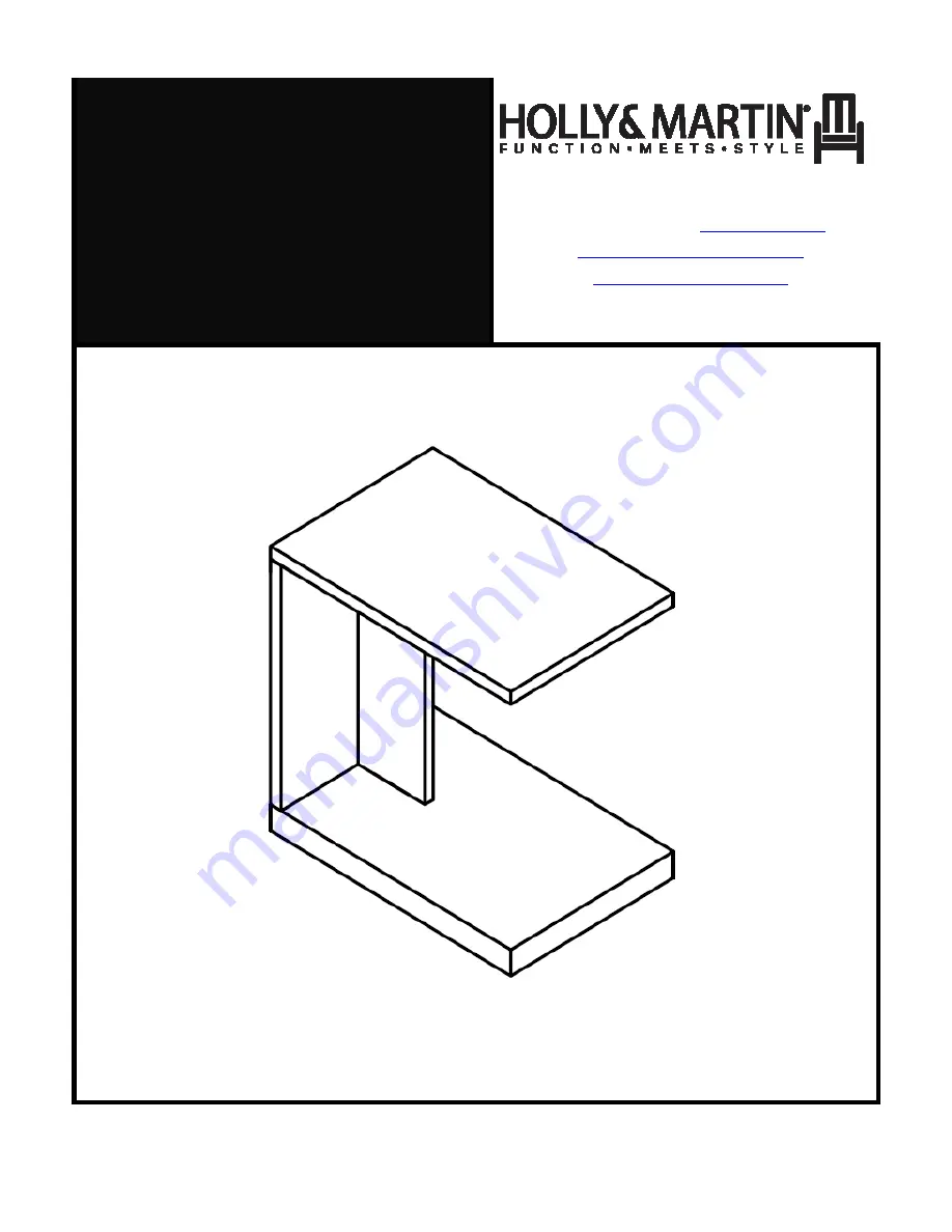 HOLLY & MARTIN OC985100TX Assembly Instructions Download Page 1