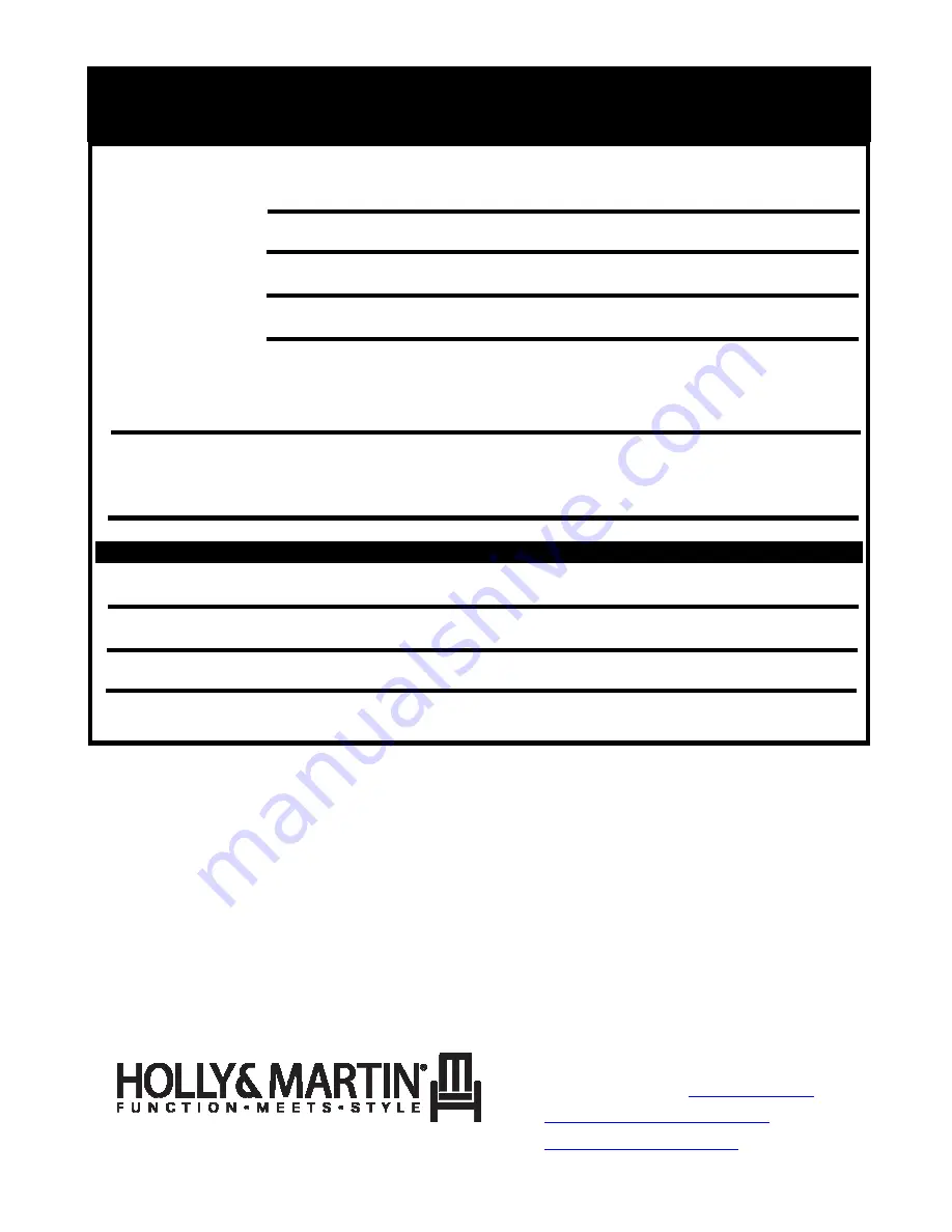 HOLLY & MARTIN OC985100TX Assembly Instructions Download Page 5