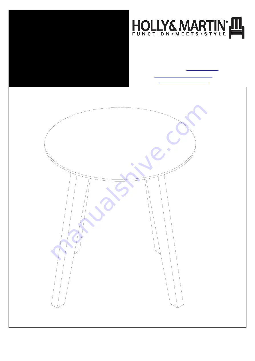 HOLLY & MARTIN Oden DN732100TX Assembly Instructions Download Page 1