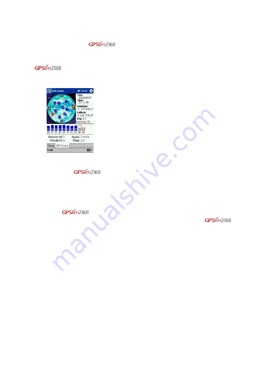 Holux GPSlim 236B Quick Manual Download Page 12