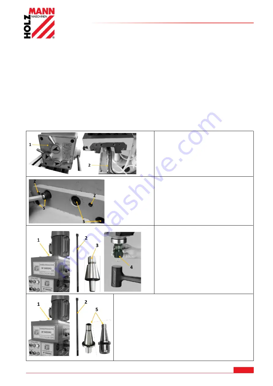 HOLZMANN MASCHINEN BF500D Operating Manual Download Page 20