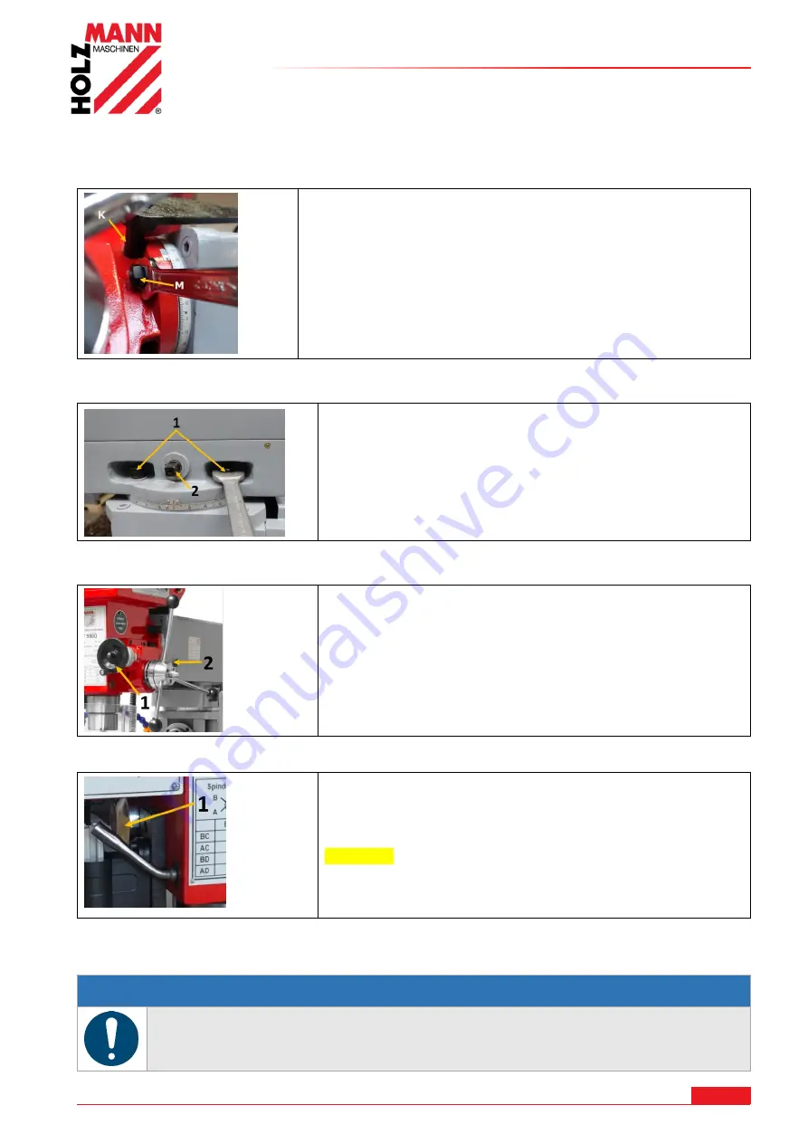 HOLZMANN MASCHINEN BF500D Operating Manual Download Page 50