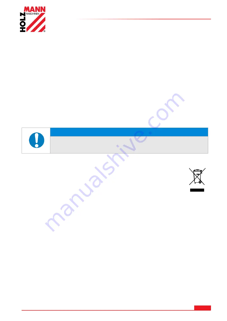 HOLZMANN MASCHINEN BS 115 User Manual Download Page 59