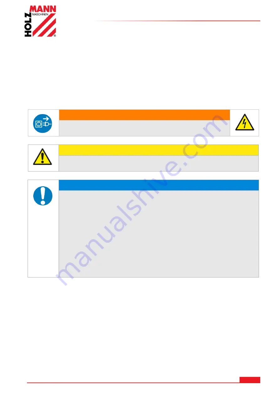 HOLZMANN MASCHINEN BT 46 User Manual Download Page 19