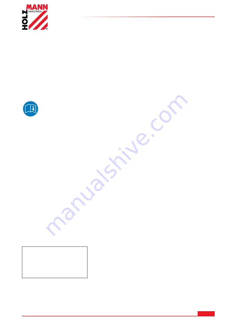 HOLZMANN MASCHINEN SB4115N User Manual Download Page 23