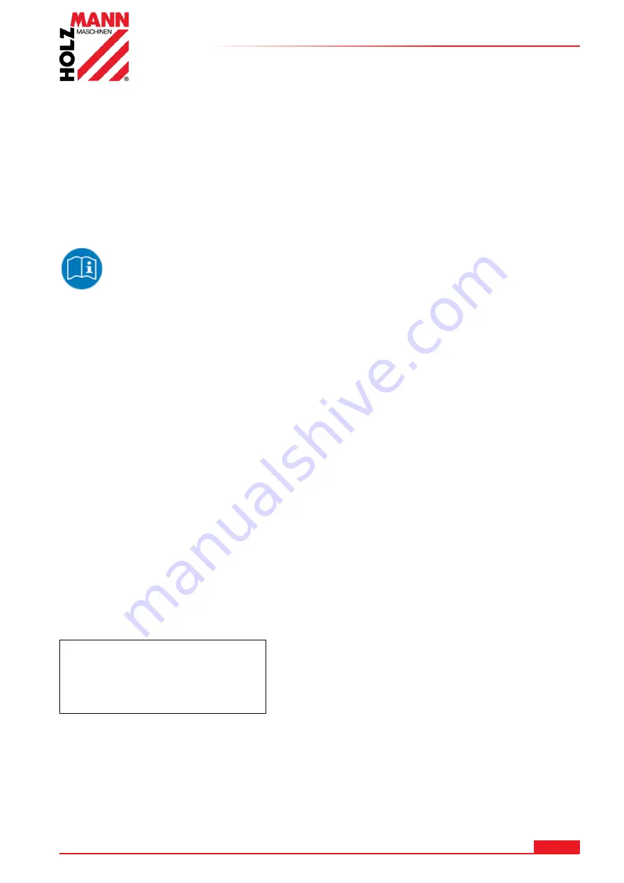 HOLZMANN MASCHINEN SB4115N User Manual Download Page 47