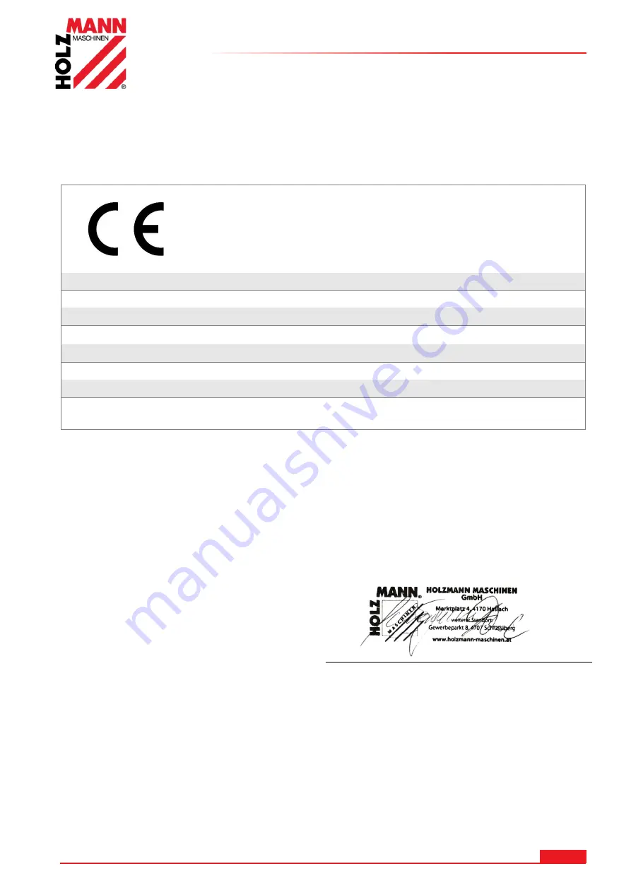 HOLZMANN MASCHINEN SB4115N User Manual Download Page 117