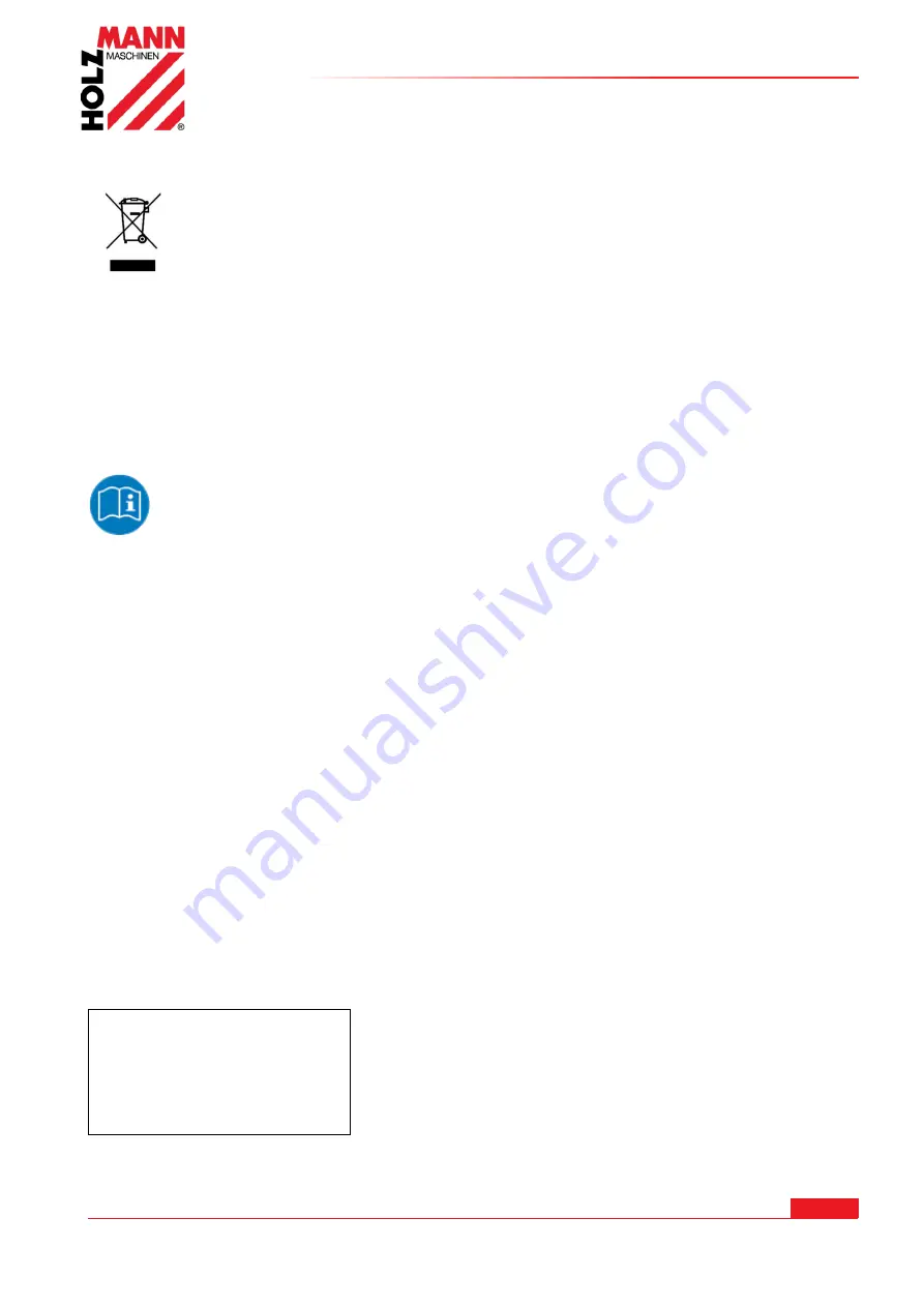 HOLZMANN MASCHINEN WSR40PRO User Manual Download Page 8