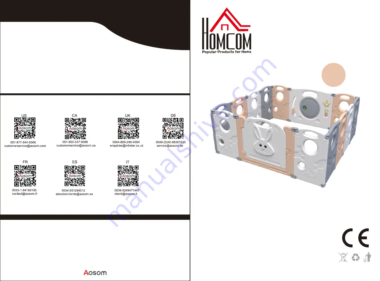 HOMCOM 431-052 Instruction Manual Download Page 1