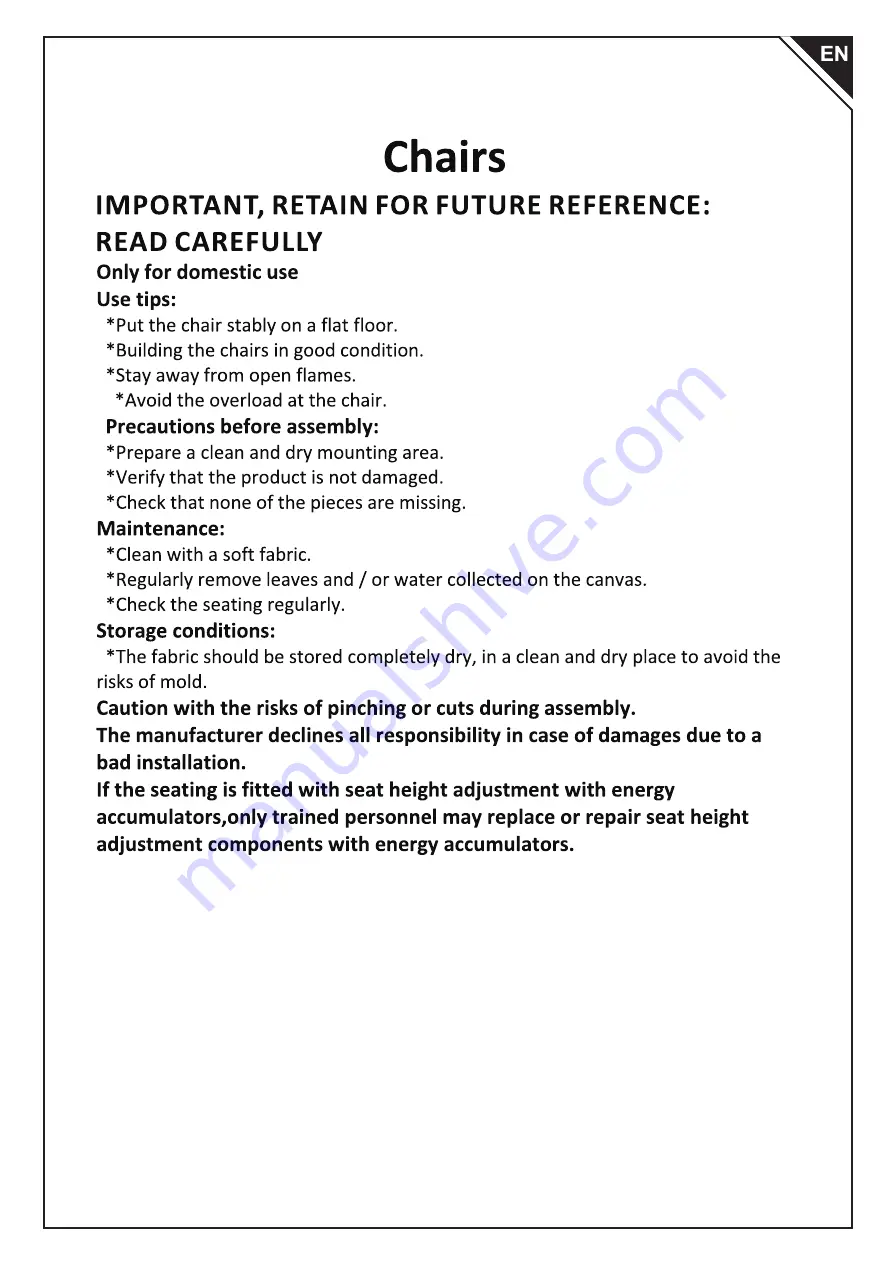 HOMCOM 713-094V90 Assembly & Instruction Manual Download Page 2