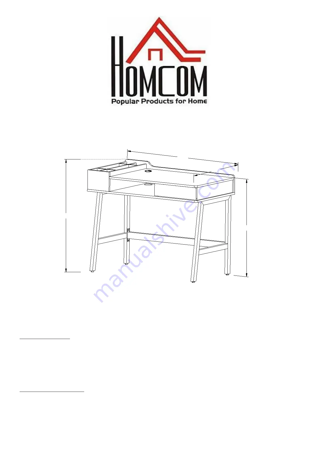 HOMCOM 833-408 Assembly Instructions Manual Download Page 1