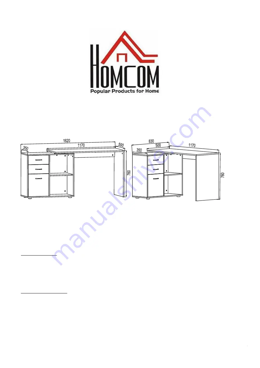 HOMCOM 920-037BK Скачать руководство пользователя страница 1