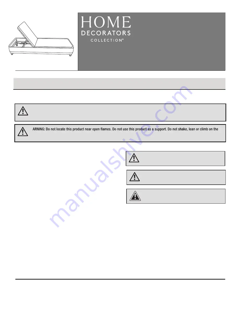 Home Decorators Collection Camden FBA60419VW Use And Care Manual Download Page 1