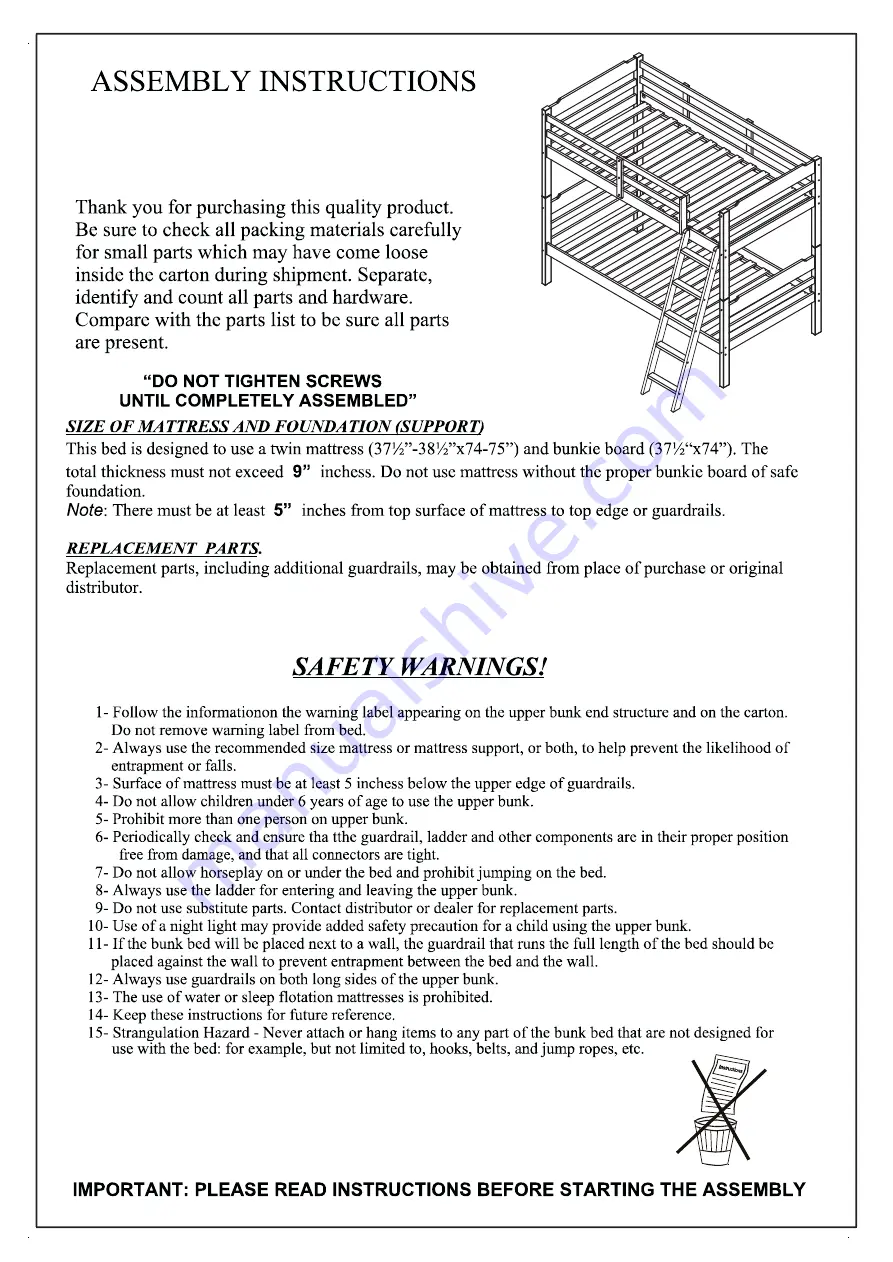 HOMEDEPOT A306 Assembly Instructions Manual Download Page 1