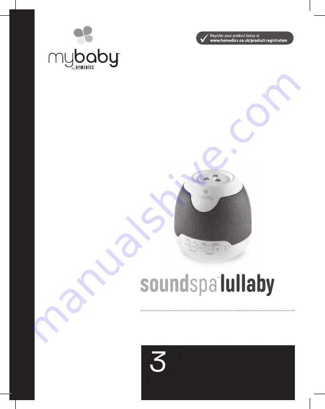 HoMedics mybaby soundspa lullaby Скачать руководство пользователя страница 1