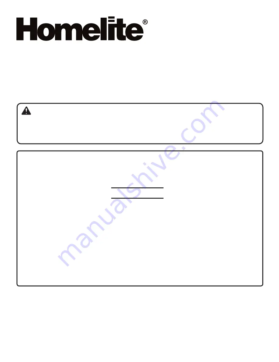 Homelite MightyLite UT08550 Скачать руководство пользователя страница 22