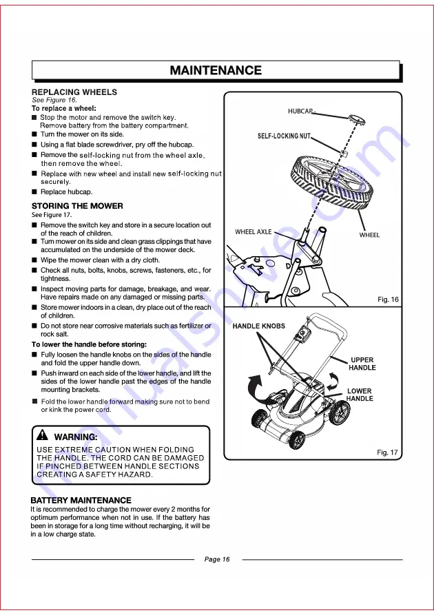 Homelite UT 13127 Operator'S Manual Download Page 17