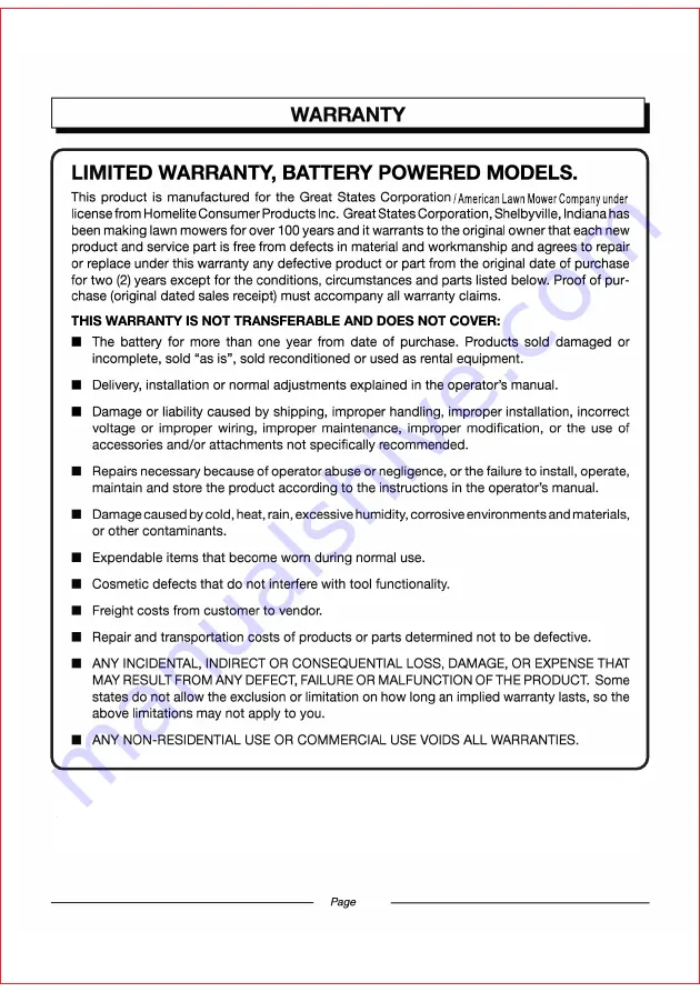 Homelite UT 13127 Operator'S Manual Download Page 21