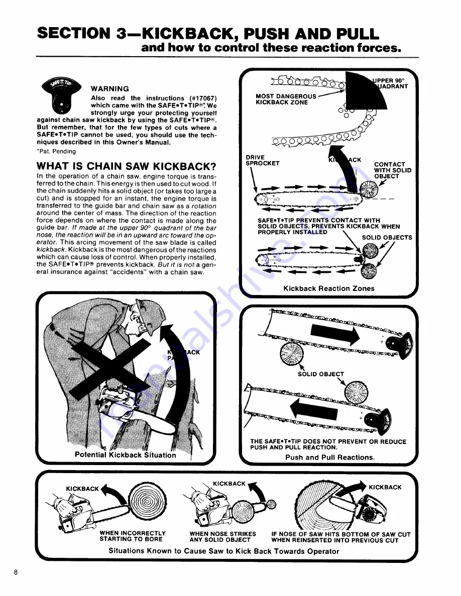 Homelite XL Owners Operating & Maintenance Manual Download Page 8