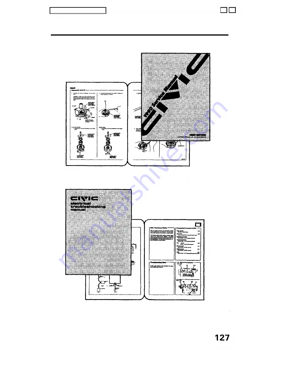 Honda 1990 Civic Hatchback Скачать руководство пользователя страница 127