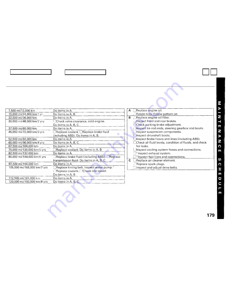 Honda 1999 Civic Sedan Reference Owner'S Manual Download Page 176