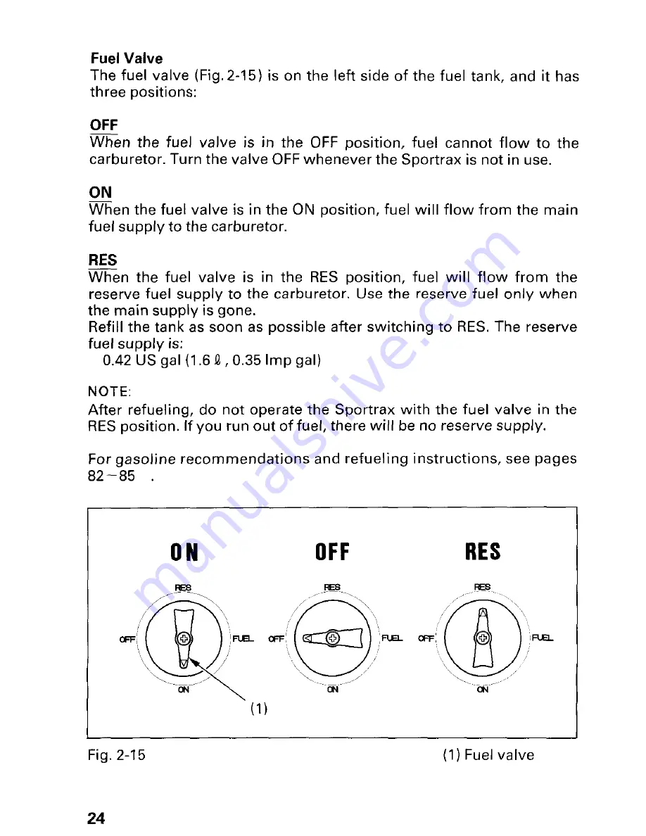 Honda 2002 TRX400EX Sportrax Owner'S Manual Download Page 30