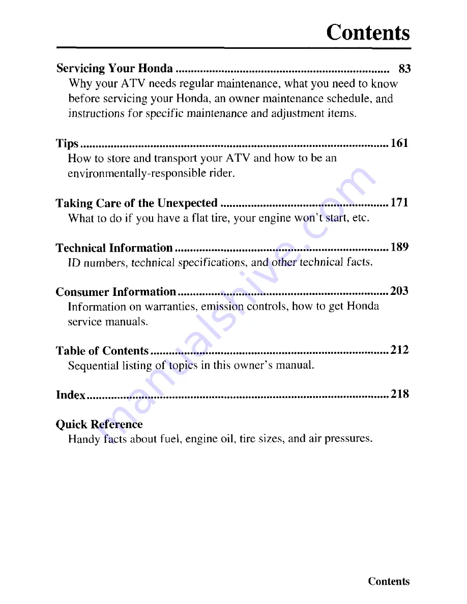 Honda 2004 TRX450FM Fourtrax Foreman Owner'S Manual Download Page 9