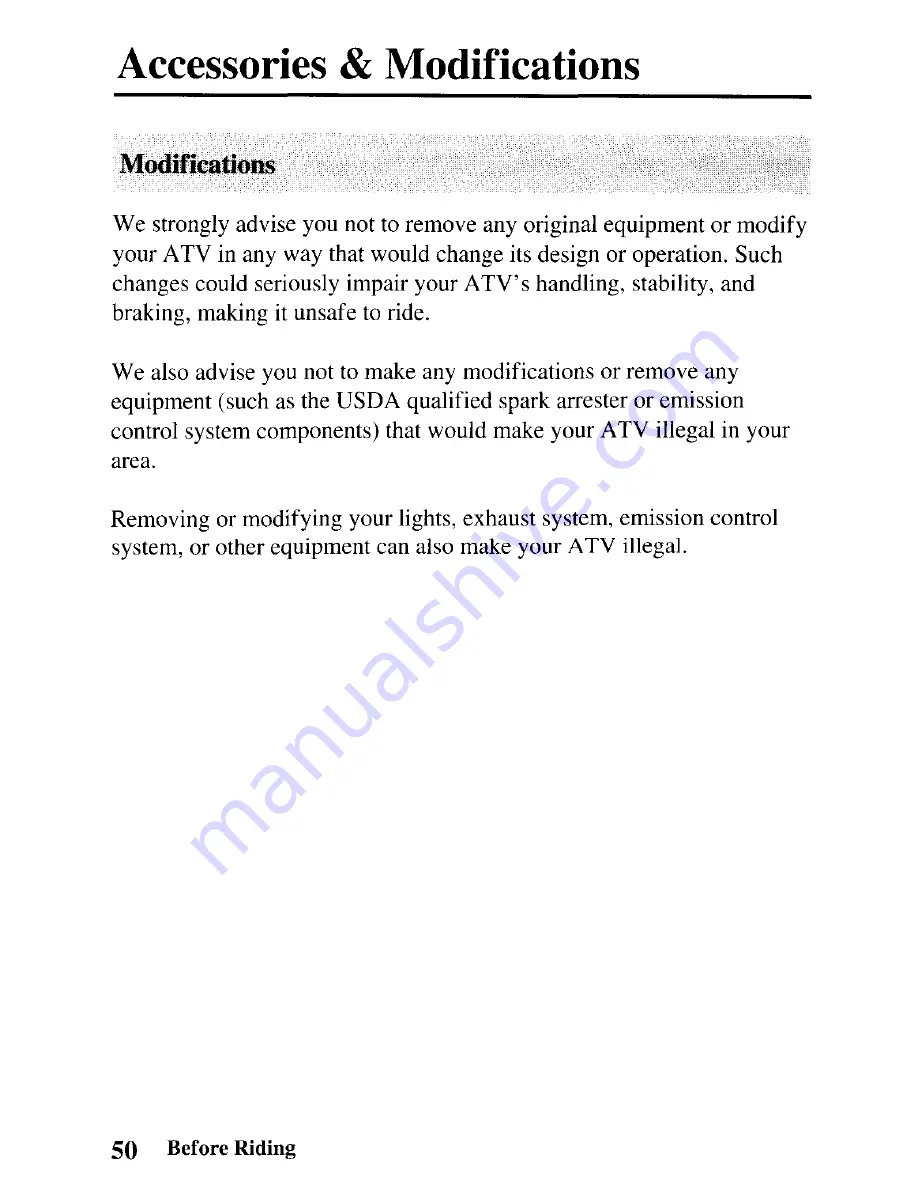 Honda 2004 TRX450FM Fourtrax Foreman Owner'S Manual Download Page 59