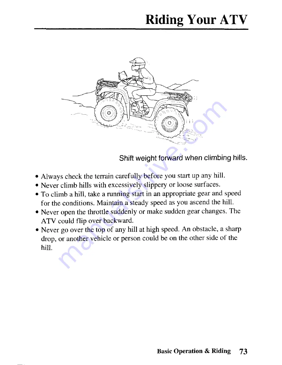 Honda 2004 TRX450FM Fourtrax Foreman Owner'S Manual Download Page 82