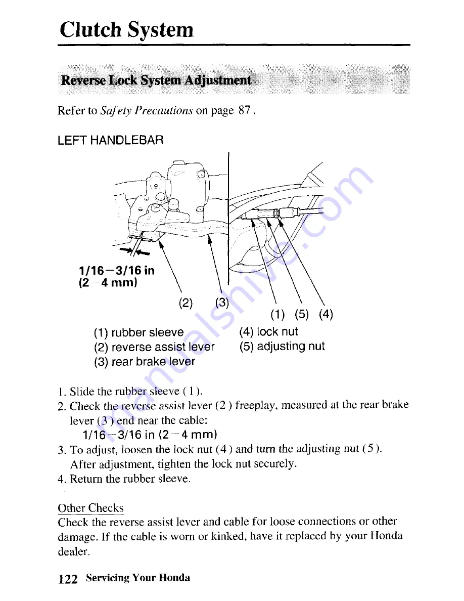 Honda 2004 TRX450FM Fourtrax Foreman Owner'S Manual Download Page 131