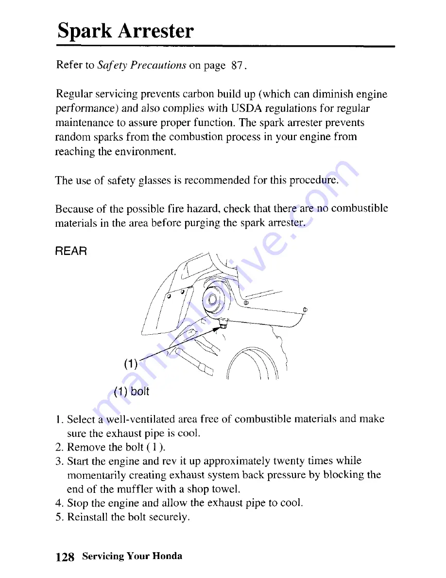 Honda 2004 TRX450FM Fourtrax Foreman Owner'S Manual Download Page 137