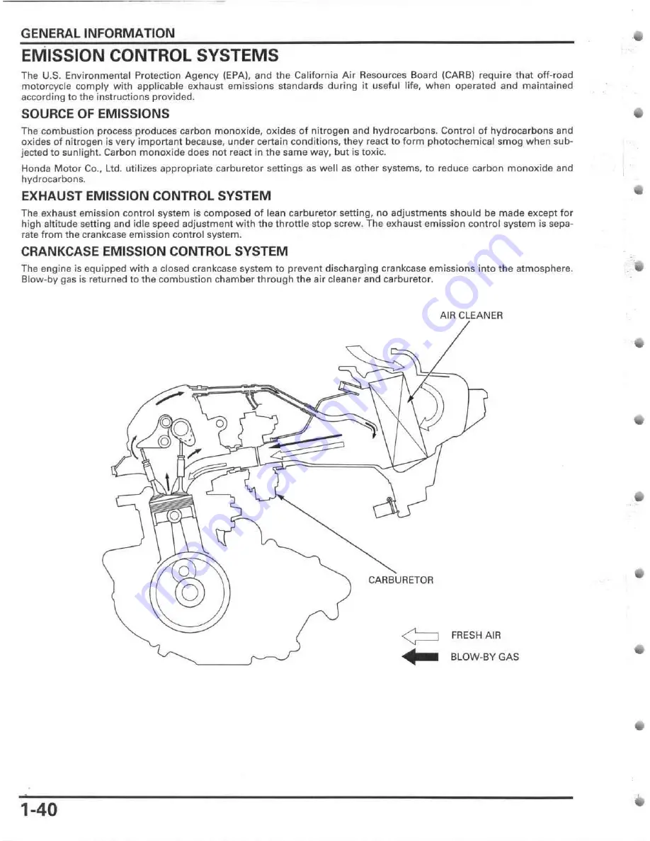 Honda 2005 CRF450R Service Manual Download Page 44