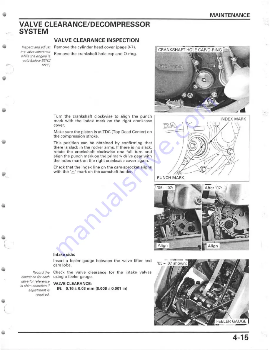 Honda 2005 CRF450R Service Manual Download Page 83