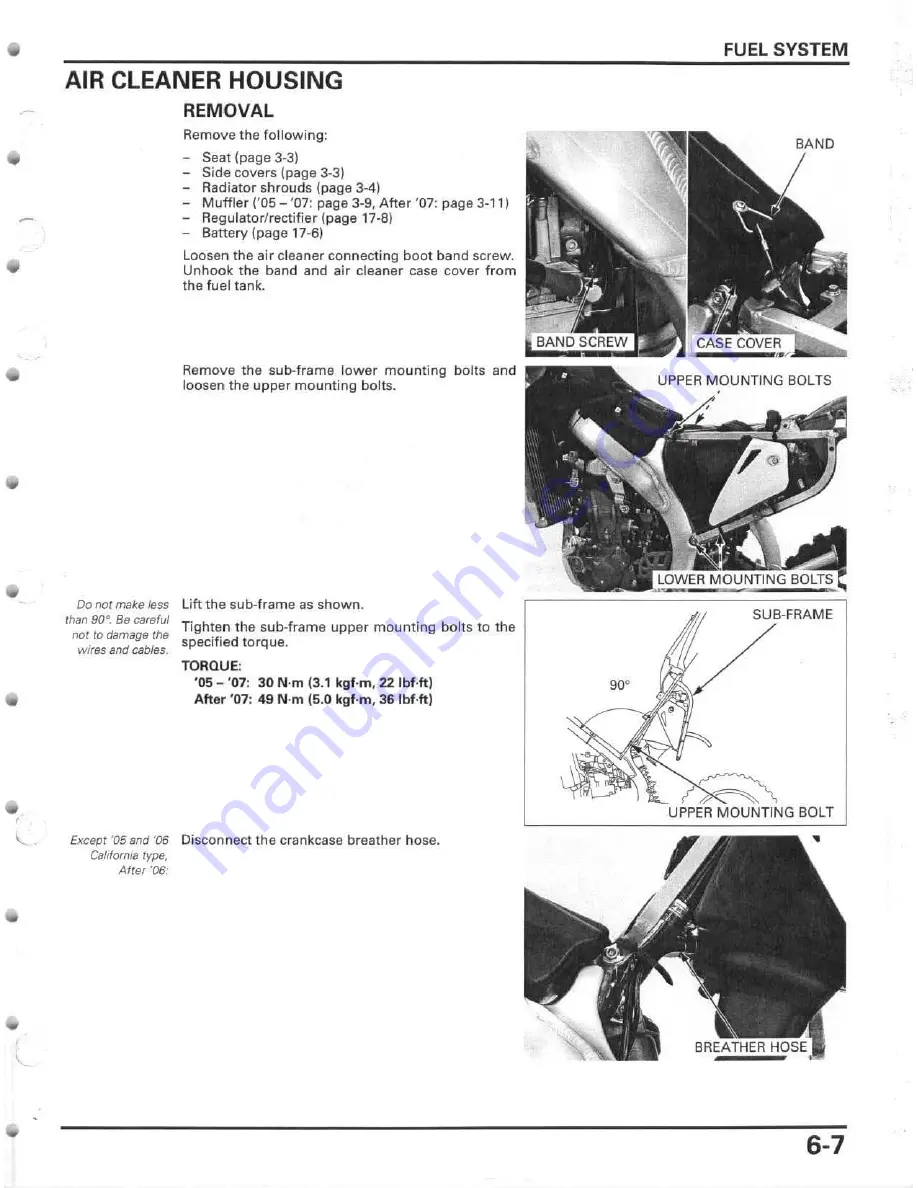 Honda 2005 CRF450R Скачать руководство пользователя страница 121