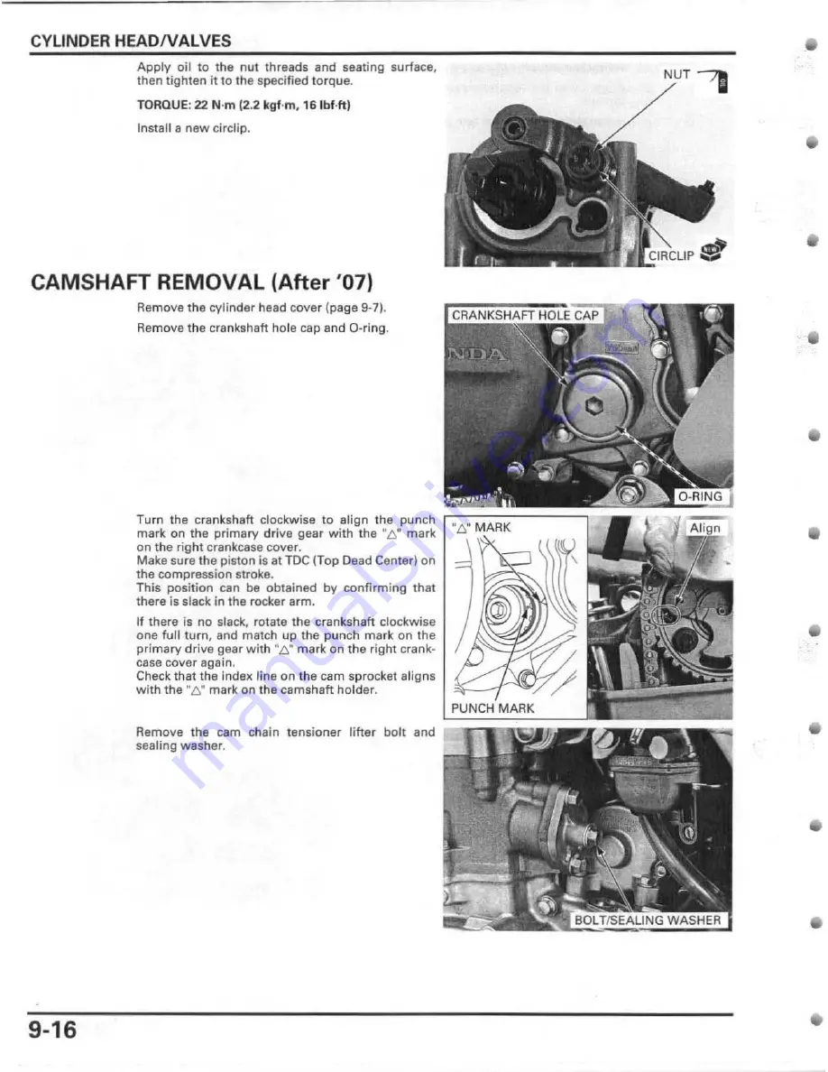 Honda 2005 CRF450R Service Manual Download Page 188