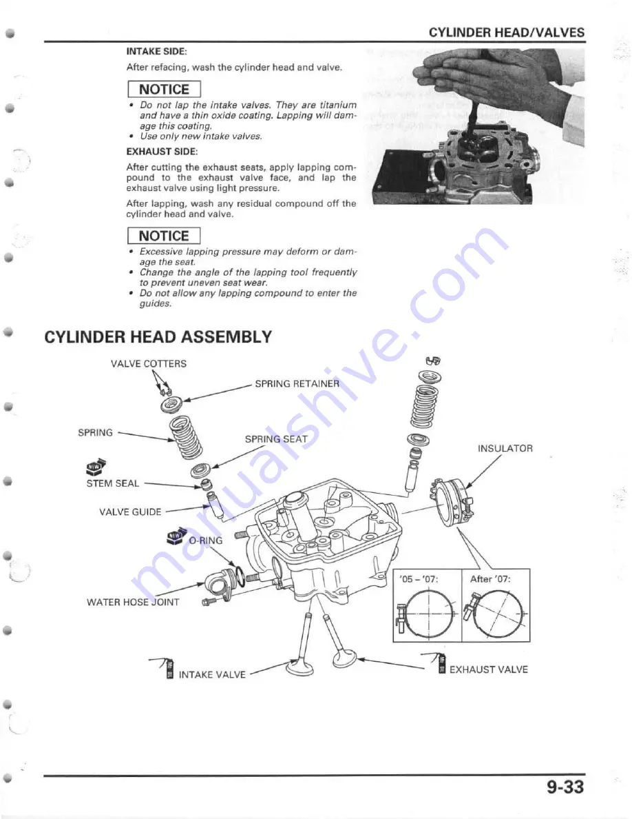 Honda 2005 CRF450R Скачать руководство пользователя страница 205