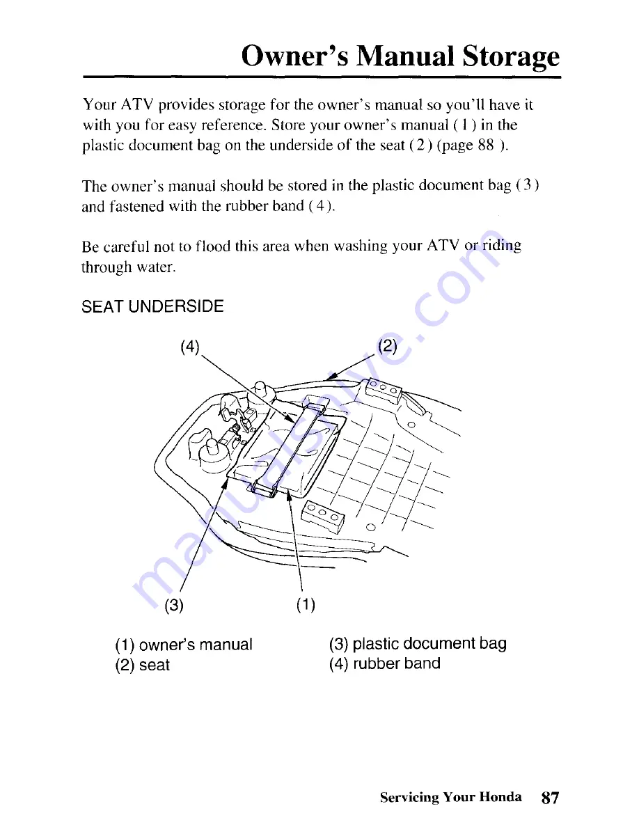 Honda 2008 TRX700XX Owner'S Manual Download Page 96