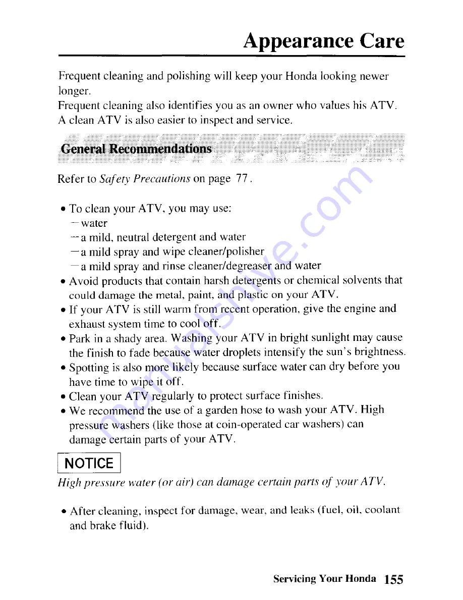 Honda 2008 TRX700XX Owner'S Manual Download Page 164