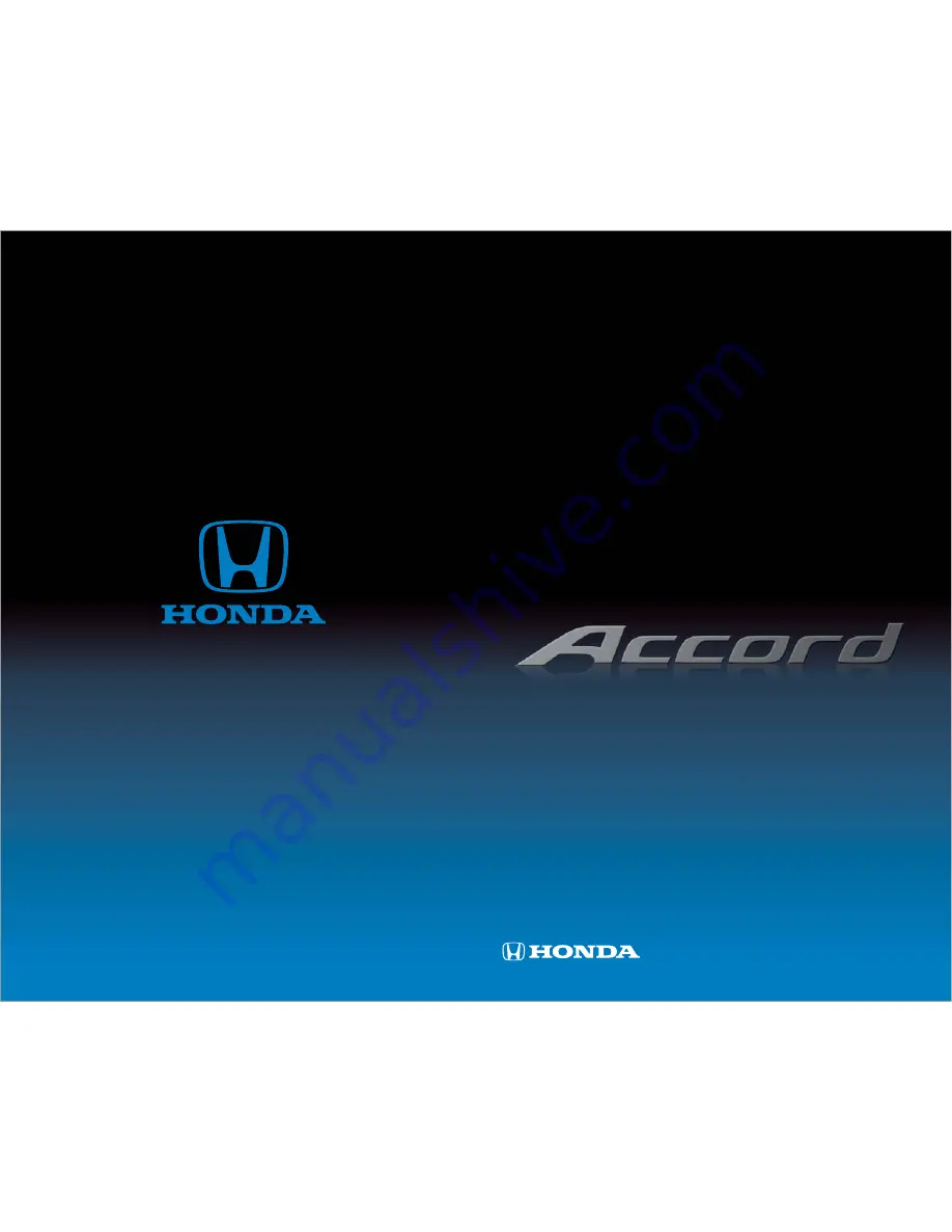 Honda 2015 Accord Hybrid EX-L Reference Manual Download Page 1