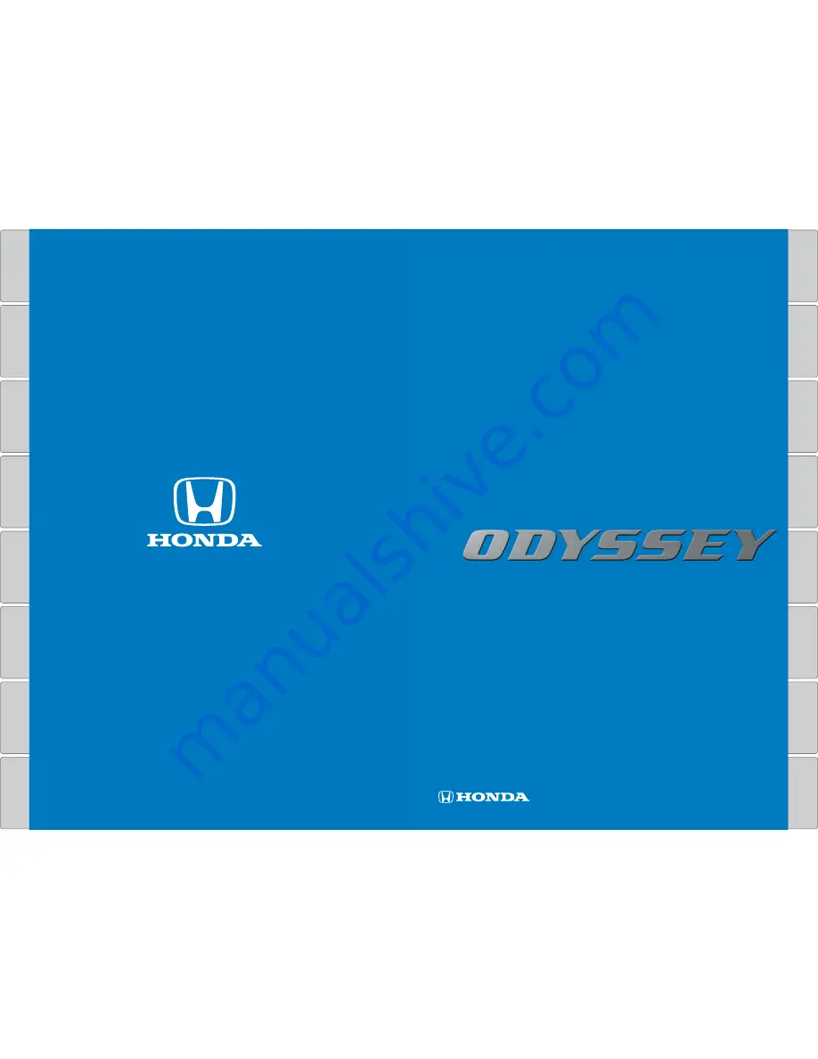 Honda 2016 ODESSEY Owner'S Manual Download Page 1