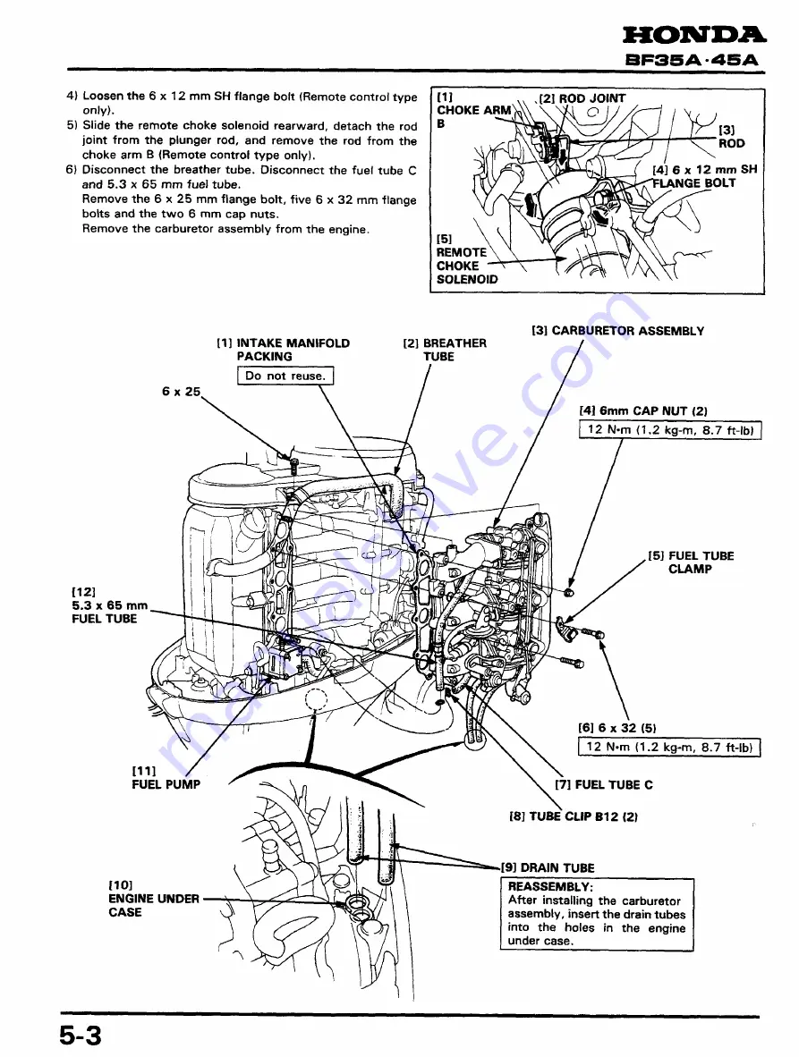 Honda BF45A Service Manual Download Page 72