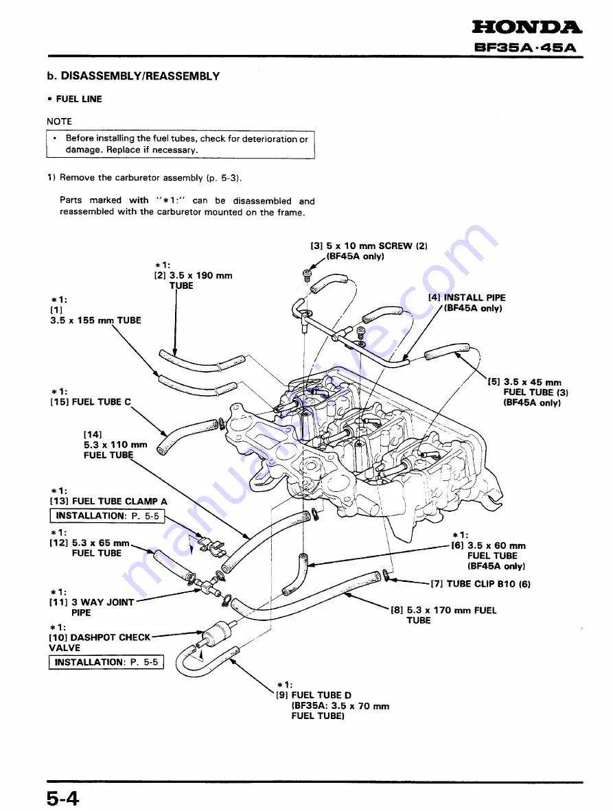 Honda BF45A Service Manual Download Page 73