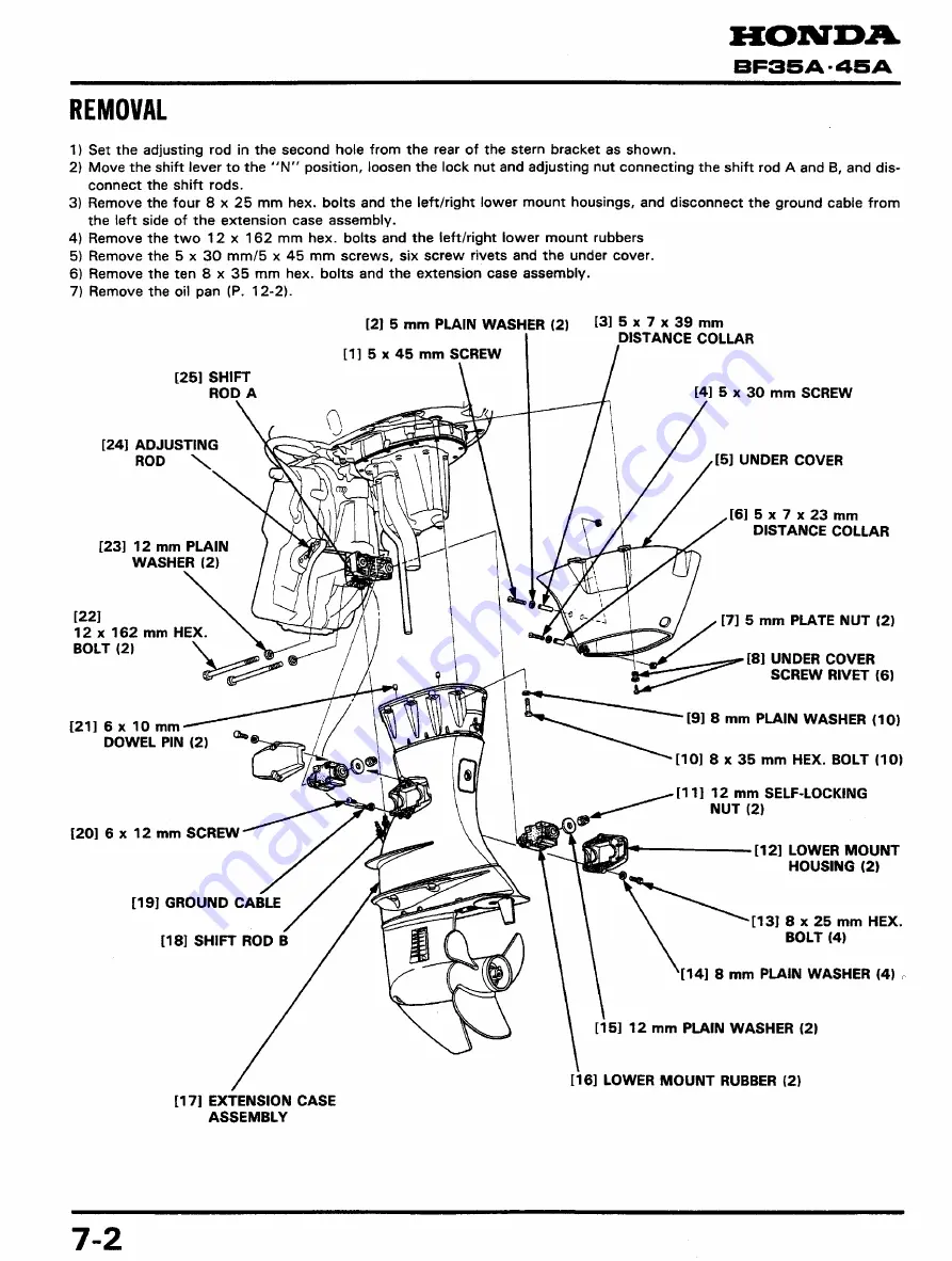 Honda BF45A Service Manual Download Page 89