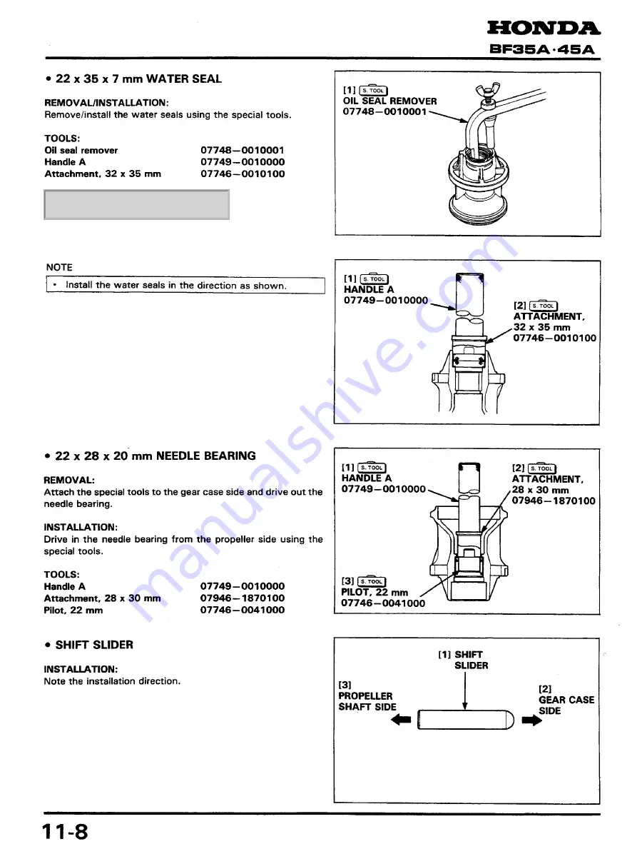 Honda BF45A Service Manual Download Page 138