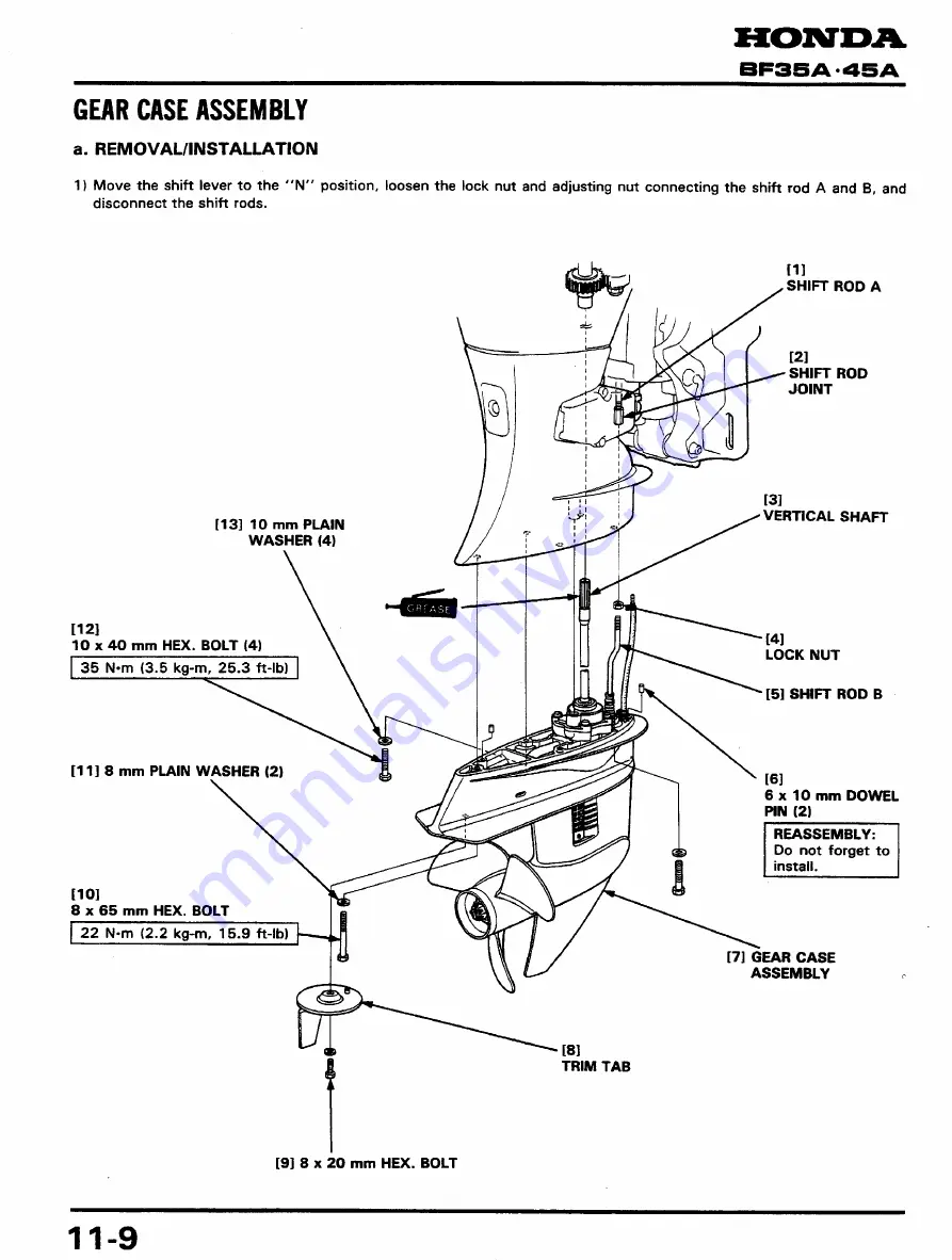 Honda BF45A Service Manual Download Page 139