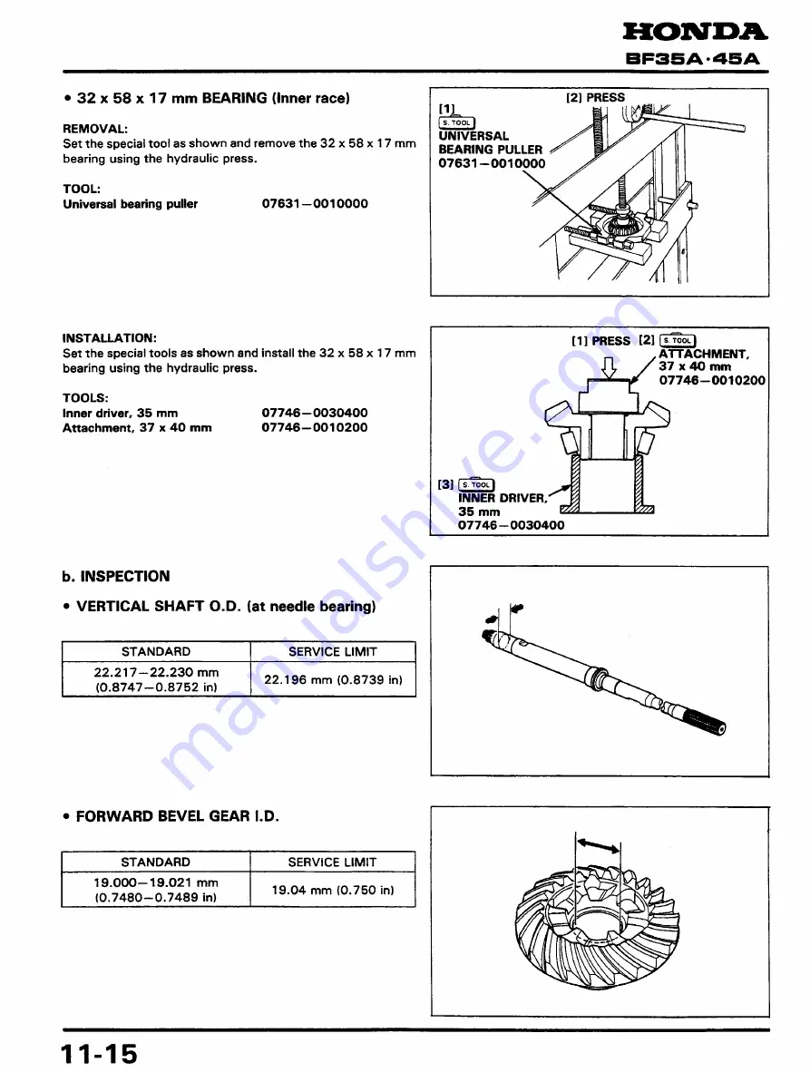 Honda BF45A Service Manual Download Page 145