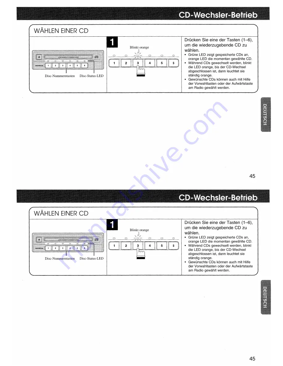 Honda CDX-MG6156ZH Owner'S Manual Download Page 45