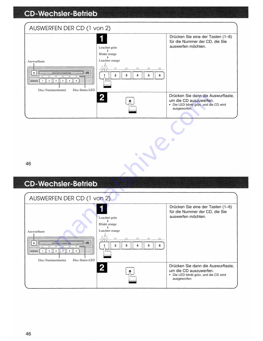 Honda CDX-MG6156ZH Owner'S Manual Download Page 46